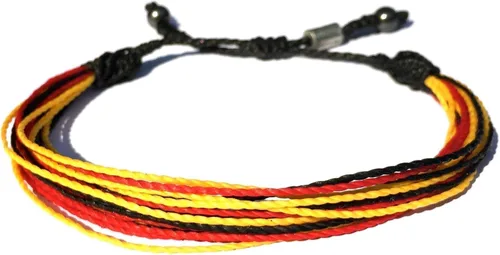 Miniatura 24 de Rumi Sumaq Pulseras de Orgullo y Bandera del País con Atadura de Tirón — Pulseras Macramé Trenzadas a Mano, Nudo de Pescado y Trenzadas Ajustables
