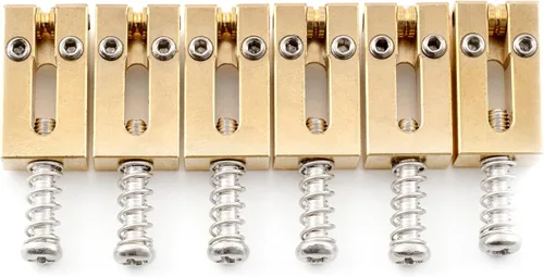 Miniatura 10 de Musiclily Sillas de puente de guitarra de latón ultra de 0.413 in, sillín de puente de trémolo para Fender Telecaster Tele Stratocaster Strat ST TL