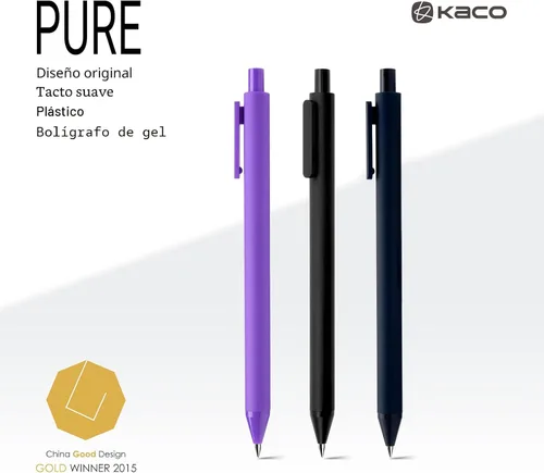 Miniatura 6 de Kaco PURE Bolígrafos de gel de colores, 30 piezas de tinta de colores surtidos de 0.5 mm de punta fina, bolígrafos estéticos para agenda, papelería