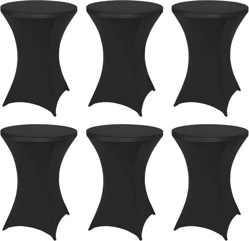 Miniatura 31 de FestiCorp Cubierta de Mesa de Spandex, Manteles Ajustados para Cóctel, Cubiertas de Mesa Redondas Elásticas Highboy para Fiesta, DJ, Bar, Boda, Rosa