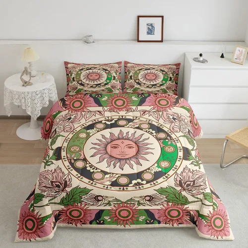Miniatura 30 de Feelyou Juego de edredón de panda de dibujos animados para niños, edredón de animales lindos para niños y niñas, juego de ropa de cama kawaii panda