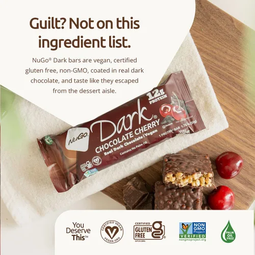 Miniatura 6 de NuGo Dark, caja variada de muestra, barra de proteínas veganas de 0.47-0.31 onzas, sin gluten, 12 CT