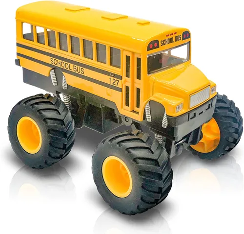 Miniatura 3 de ArtCreativity Juego de camiones monstruos iluminados y autobús escolar monstruo - Los mejores regalos para niños