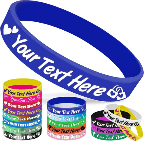 Miniatura 15 de Pulseras de silicona personalizadas, pulseras de goma personalizadas a granel para eventos, regalos de motivación deportiva, apoyos para hombres