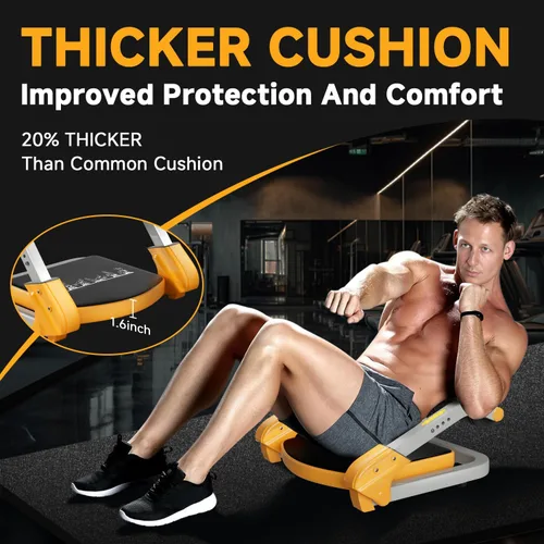 Miniatura 7 de Entrenador abdominal/máquina de crujidos, equipo de entrenamiento abdominal, resistencia ajustable 4, máquina de abdominales para entrenamiento