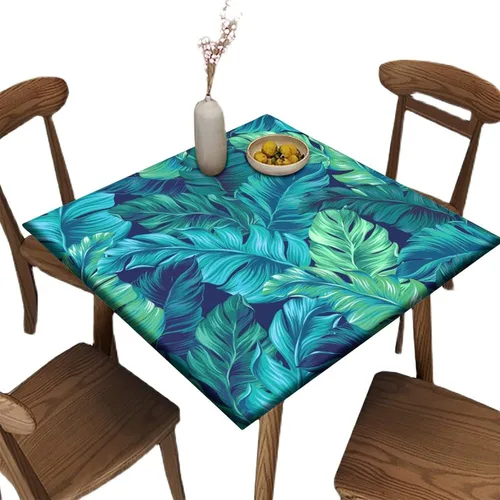 Miniatura 45 de Mantel ajustable con diseño de girasol redondo, borde elástico amarillo, mantel de poliéster para interiores y exteriores, fiesta, cena, patio