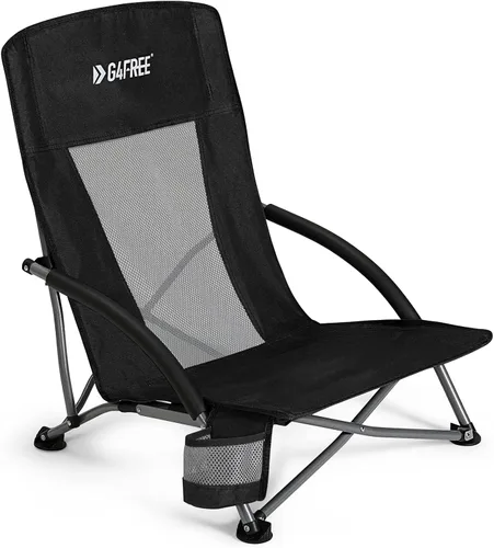 G4Free Silla de playa plegable portátil mochila de playa silla de camping para adultos con respaldo de malla