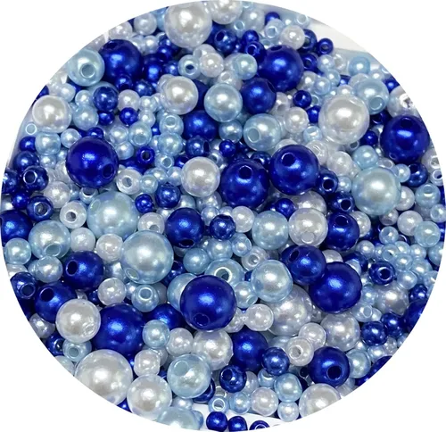 Miniatura 14 de Cuentas de perlas mixtas de 30 a 0.315 in, perlas redondas sueltas de satén, cuentas de plástico para hacer joyas, aretes, pulseras, collares