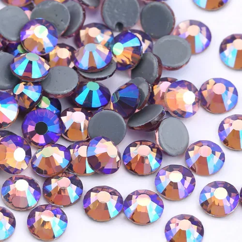 Miniatura 53 de 2880 diamantes de imitación termoadhesivos de imitación de cristal con parte trasera plana para manualidades, manualidades, ropa, zapatos