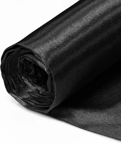 Miniatura 4 de Horbaunal Tela de Satén Negro de 60 Pulgadas de Ancho por Yarda, Tela de Satén Charmeuse Suave para Vestido de Novia, Manualidades DIY, Disfraces, 1