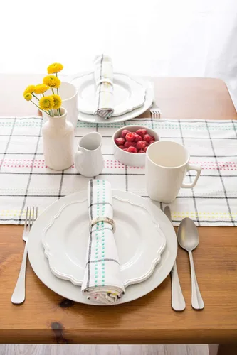 Miniatura 5 de DII Springtime - Colección de mesa a cuadros, camino de mesa, 14 x 108 pulgadas Color Pop Plaid