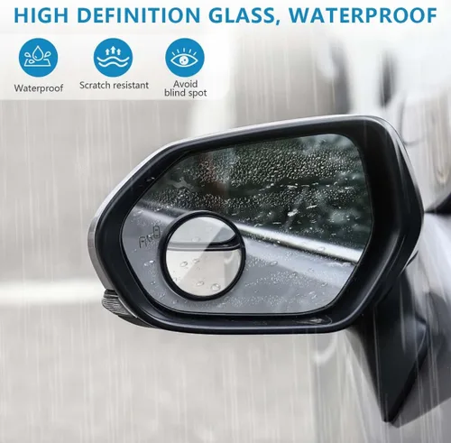 Miniatura 6 de OBTANIM Paquete de 2 espejos de punto ciego de 2 pulgadas de ángulo ajustable HD de vidrio redondo de visión trasera para automóvil, accesorios