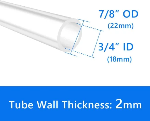 Miniatura 8 de Quickun - Tubo de silicona pura, 3/4" de diámetro interno x 1" de diámetro externo; tubo de grado alimentario para alta temperatura, manguera