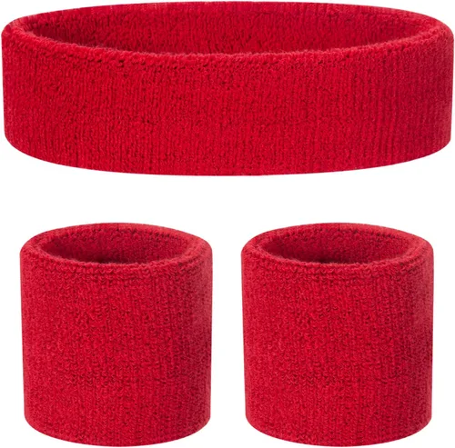 ONUPGO Juego de bandas para el sudor para niños pequeños, banda atlética de algodón para el sudor para niños, jóvenes y bebés (1 diadema + 2