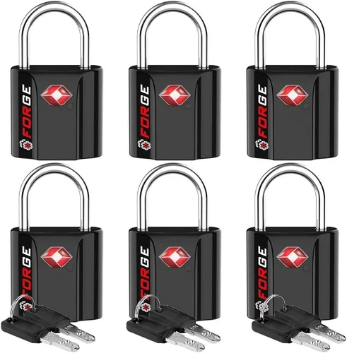 Miniatura 11 de Cerraduras de equipaje aprobadas por la TSA, cerraduras de viaje con llave de hoyuelo ultra seguras con cuerpo de aleación de zinc