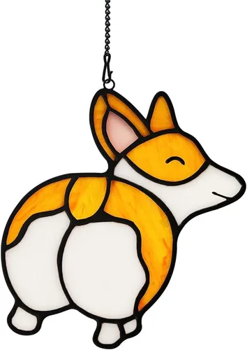 Miniatura 8 de BOXCASA Corgi Dog - Atrapasoles para colgar en la ventana, divertido atrapasoles para colgar en la ventana, regalos para amantes de los perros