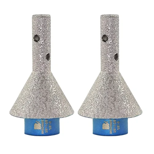 Miniatura 27 de Broca biseladora de diamante, brocas de fresado de dedo de diamante, BRSCHNITT 0-1 3/8 pulgadas (0.000 in-1.378 in) con rosca 5/8-11 para agrandar