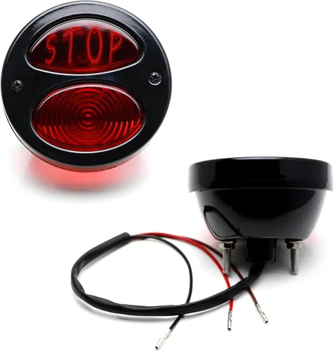 Miniatura 2 de iJDMTOY Bombilla incandescente única de estilo Duolamp de 4 pulgadas en negro brillante, compatible con automóviles clásicos, hot rods, motocicletas