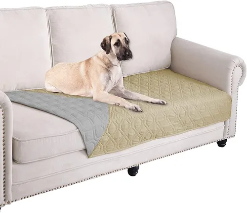 Miniatura 139 de Ameritex Funda Impermeable para Cama de Perro Manta para Mascotas para Muebles Cama Sillón Sofá Reversible Azul marino+azul piedra