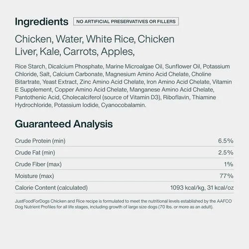 Miniatura 11 de JustFoodForDogs Pantry Fresh - Alimento húmedo para perros, comida completa o comida para perros, receta de comida para perros de grado humano