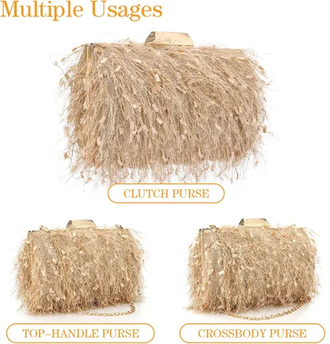 Miniatura 3 de Bolso de mano para mujer, lindo bolso de mano con asa superior, bolso cruzado para boda, fiesta, baile de graduación, banquete