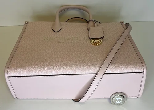 Miniatura 8 de Michael Kors Mirella MD EW - Bolsa de mano con logotipo grande continental y gancho para bolso