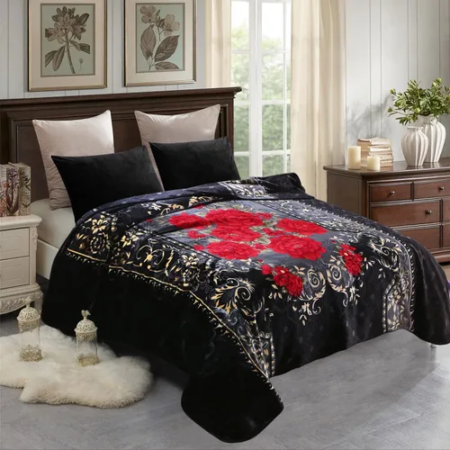 JML Manta de forro polar suave tamaño King, manta coreana pesada, 85 x 95 pulgadas, 9 libras, una sola capa, esponjosa, gruesa, cálida,