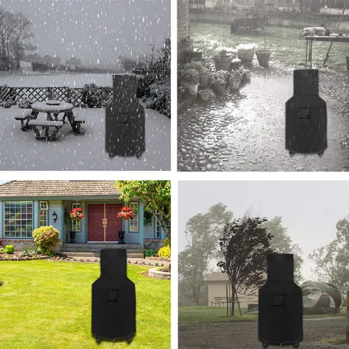 Miniatura 7 de WOMACO Cubierta de chimenea impermeable para chimenea de patio, resistente a la intemperie, cubierta protectora para chimenea al aire libre