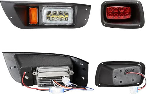 Miniatura 8 de 10L0L Kit de luz para carrito de golf mejorado para EZGO TXT, kit de luz trasera para faros delanteros con luz baja/alta, interruptor de señal