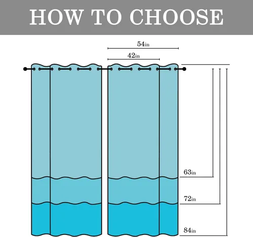 Miniatura 6 de Cortinas opacas de 42 x 63 pulgadas (2 paneles) con ojales para oscurecer la parte superior para dormitorio y sala de estar, deportes, béisbol