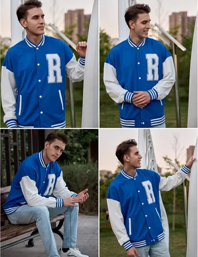 Miniatura 2 de COOFANDY Chaqueta Varsity para hombre ajuste regular casual letterman béisbol chaquetas de bomber