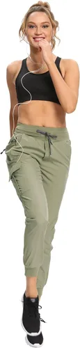 Miniatura 14 de RlaGed - Pantalones tipo cargo de senderismo para mujer, pantalones deportivos ligeros, de secado rápido, resistentes al agua, para pesca y al aire