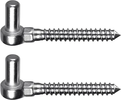 Miniatura 9 de Insaga Bisagras de puerta de acero inoxidable 304 para cercas de madera, bisagra de ojo de tornillo de una pieza resistente con diámetro de orificio