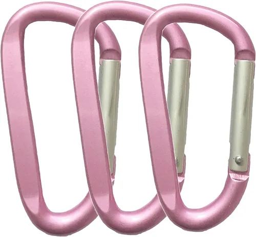 Miniatura 8 de LESHIRY Mosquetón grande de 3 pulgadas en aluminio, forma D, Premium, duradero, con clip para llavero, gancho de anillo en D, accesorios para 2