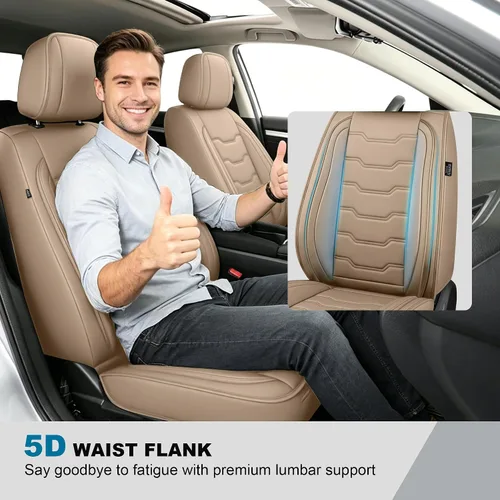 Miniatura 5 de DISUTOGO Fundas de asiento para Chevy/Chevrolet Equinox 2011-2023 2024 2025: juego completo de fundas de cuero impermeables para asientos