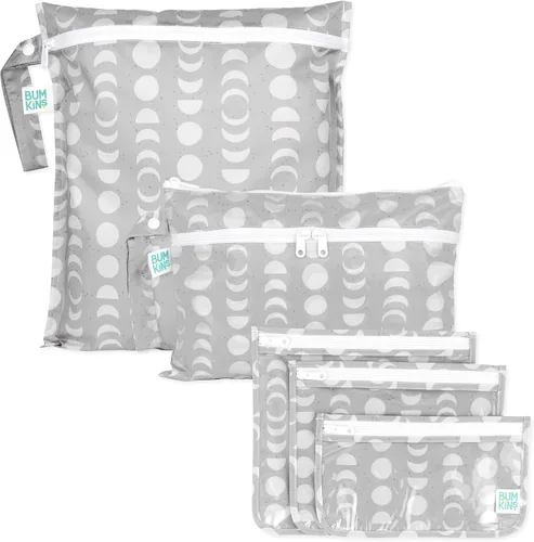 Miniatura 31 de Bolsa impermeable húmeda Bumkins y bolsas de mano húmedas secas para bebé, viaje, traje de baño, pañales de tela, piezas de bomba, piscina, ropa
