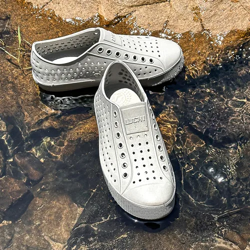 Miniatura 3 de FLIOZY Zuecos de jardín impermeables para hombres y mujeres, zapatos ligeros y transpirables de EVA sin cordones, cómodos y antideslizantes, calzado