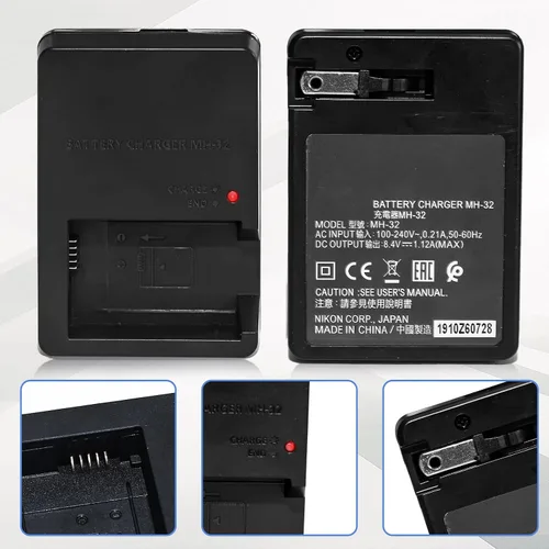 Miniatura 7 de Cargador de batería para cámara MH-32 MH32 compatible con Nikon EL25 ENEL25 EN-EL25a Batería compatible con Nikon Z50 Z 50 Z30 Z 30 Zfc Z fc Z50II