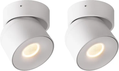 Miniatura 20 de Aisilan Luz LED de Techo Blanca para Interiores 9W Luminaria Montada en Superficie con Foco Giratorio de 360°, Regulable Blanco Cálido 3000K CRI 97+