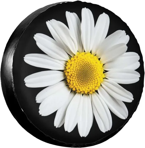 Miniatura 23 de Daisies Music Notes - Cubierta de neumático de repuesto de girasol, protector de rueda a prueba de polvo, para remolque, caravana, SUV y muchos