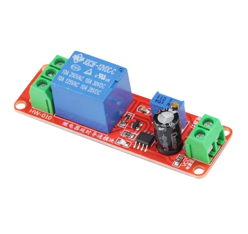 Miniatura 2 de 3 unids NE555 DC 12V 0-10 segundos temporizador de retardo ajustable relé interruptor módulo convertidor corriente constante para sistema de control