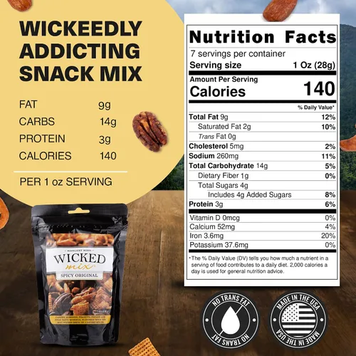 Miniatura 2 de Wicked Mix Mezcla de Aperitivos con Frutos Secos Mixtos - Aperitivos Dulces y Salados Mezcla Trail Mix Paquetes de Aperitivos con Almendras