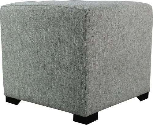 Miniatura 14 de MJL Furniture Designs Merton Collection - Otomana moderna tapizada de tela, con reposapiés de 4 botones, serie Dawson, Brindle
