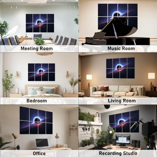 Miniatura 7 de FurnoFlexArt Paneles Acústicos Artísticos Azulejos Decorativos para Habitación Paneles de Espuma Insonorizante Absorbentes Amortiguación de Ruido