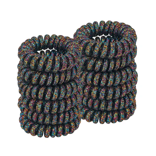 Miniatura 15 de Lazos para el cabello en espiral para soportes gruesos para cola de caballo (paño marino, 12 piezas) – sin arrugas para todo tipo de cabello Tela