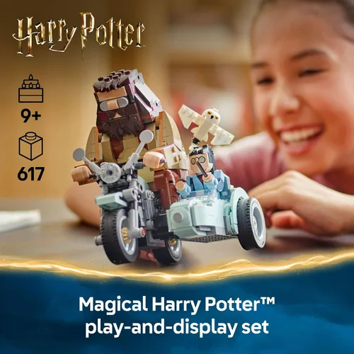 Miniatura 2 de LEGO Harry Potter - Paseo en motocicleta de Hagrid y Harry - Juguete de construcción para niños, motocicleta para niños y niñas, para fanáticos