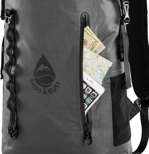 Miniatura 5 de Skog Å Kust BackSåk Pro Mochilas flotantes impermeables con bolsillo exterior hermético con cremallera Gris