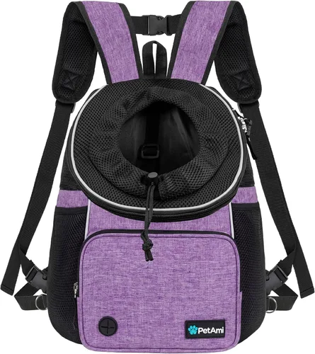 Miniatura 8 de PetAmi Mochila Transportadora Frontal para Perros, Mochila Transportadora Ajustable para Perros Mascotas Gatos en el Pecho, Transportadora Ventilada