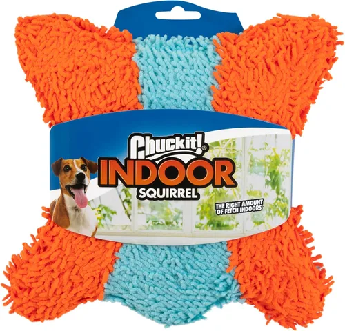 Chuckit! ¡Tíralo! Juguete de perro ardilla interior Fumbler naranja y azul