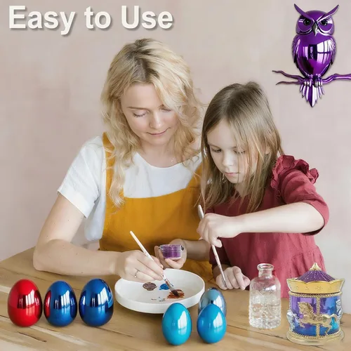 Miniatura 3 de Matio Polvo cromado, 10 colores metálicos efecto espejo cromado polvo de mica para uñas, pigmento holográfico, polvo de pigmento metálico